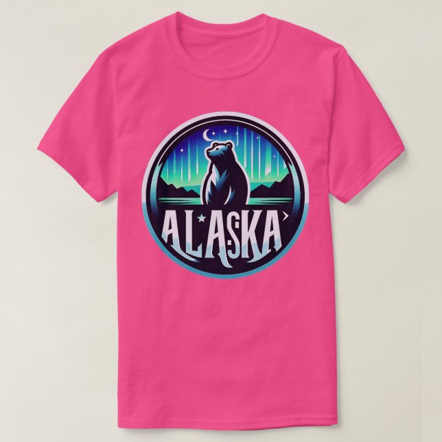 Alaska Nothern Lights Viewing Vacation T-Shirt (Design Front)