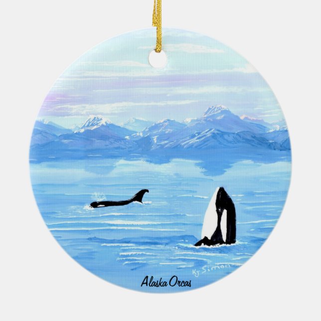 Alaska Orca Ornament (Back)