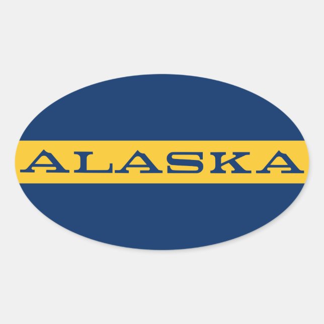 Alaska Oval Sticker (Front)