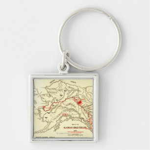 Alaska Panoramic Map Key Ring