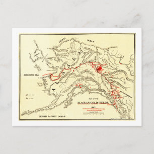 Alaska Panoramic Map Postcard