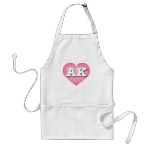 Alaska Pink Fade Heart - I love AK Standard Apron