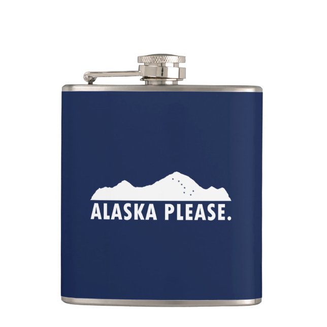 Alaska Please Hip Flask (Front)