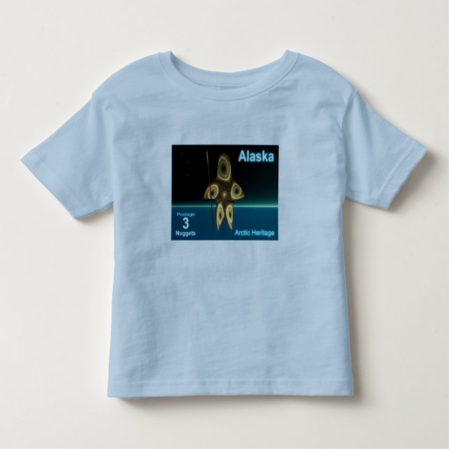 Alaska Postage - Fractal Inuit Hunter Toddler T-Shirt (Front)