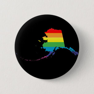 alaska pride. 6 cm round badge