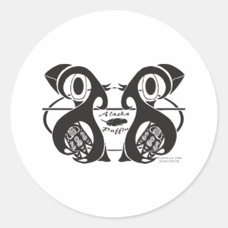 Alaska Puffin Classic Round Sticker
