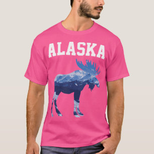 Alaska Pure Nature Mountains Alaskan Moose Gift T-Shirt