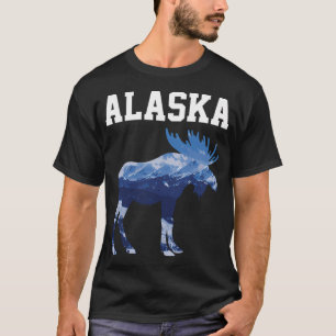 Alaska Pure Nature Mountains Alaskan Moose Gift T-Shirt