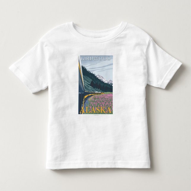 Alaska Railroad Scene - Girdwood, Alaska Toddler T-Shirt (Front)