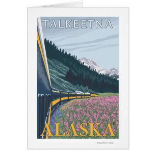 Alaska Railroad Scene - Talkeetna, Alaska