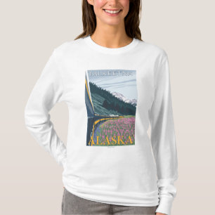 Alaska Railroad Scene - Talkeetna, Alaska T-Shirt