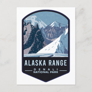 Alaska Range Denali National Park Postcard