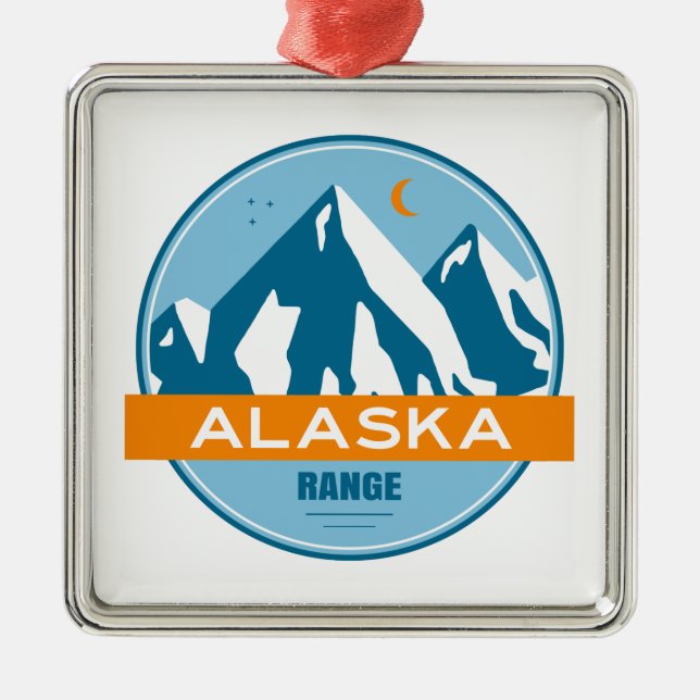 Alaska Range Metal Tree Decoration (Front)