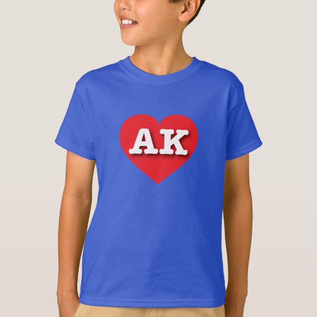 Alaska Red Heart - I love AK T-Shirt (Front)