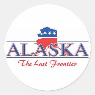 Alaska Red White & Blue Patriotic Stickers