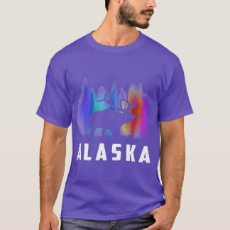 Alaska Reindeer Moose Polar Lights Winterfeeling G T-Shirt