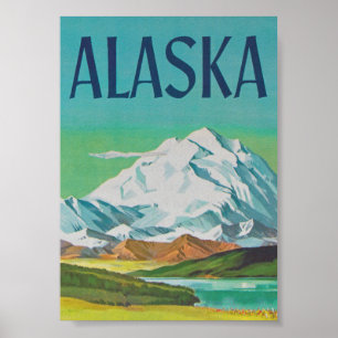 Alaska Retro Vintage Travel Poster