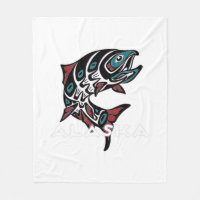 Alaska Salmon Fishing Native American Indigenous T