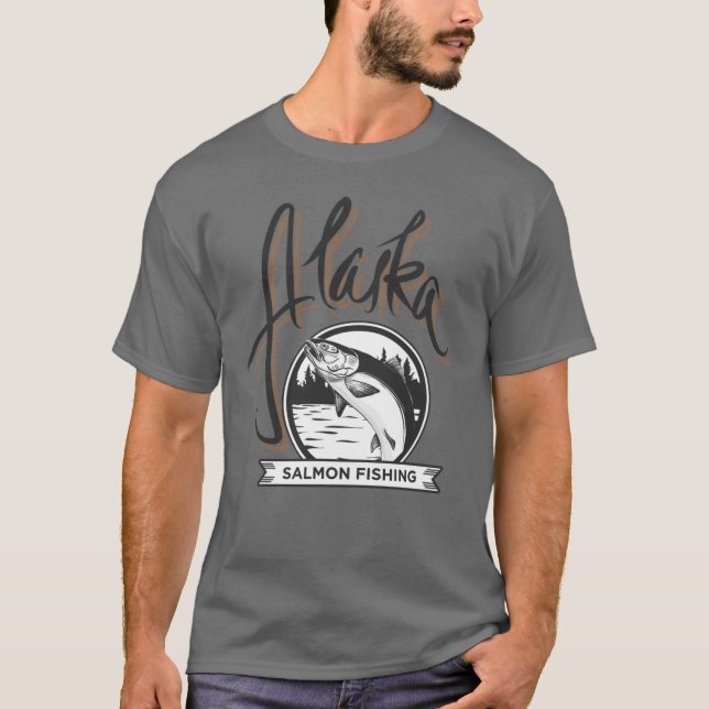 Alaska Salmon Fishing T-Shirt (Front)