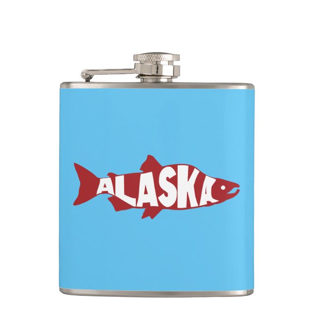Alaska Salmon Hip Flask (Front)