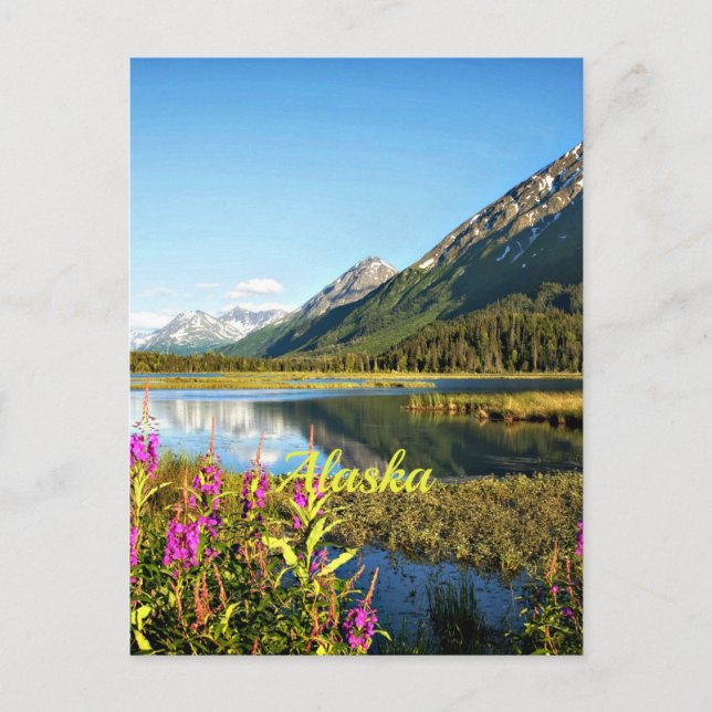 Alaska, scenic landscape, postcard (Front)