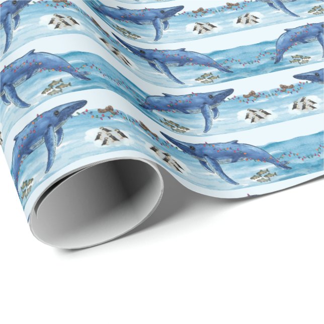 Alaska Sea Life Holiday Wrapping Paper (Roll Corner)
