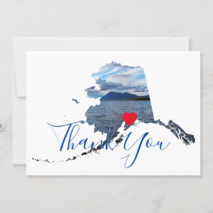 Alaska Shape Photo Thank You Card