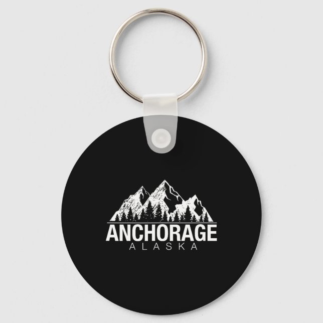 Alaska Shirt - Anchorage Alaska  Key Ring (Front)