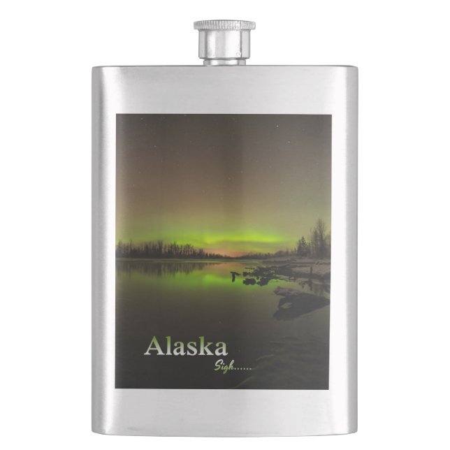 Alaska Sigh.... Hip Flask (Front)