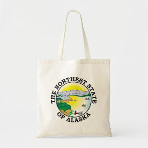 Alaska sign tote bag