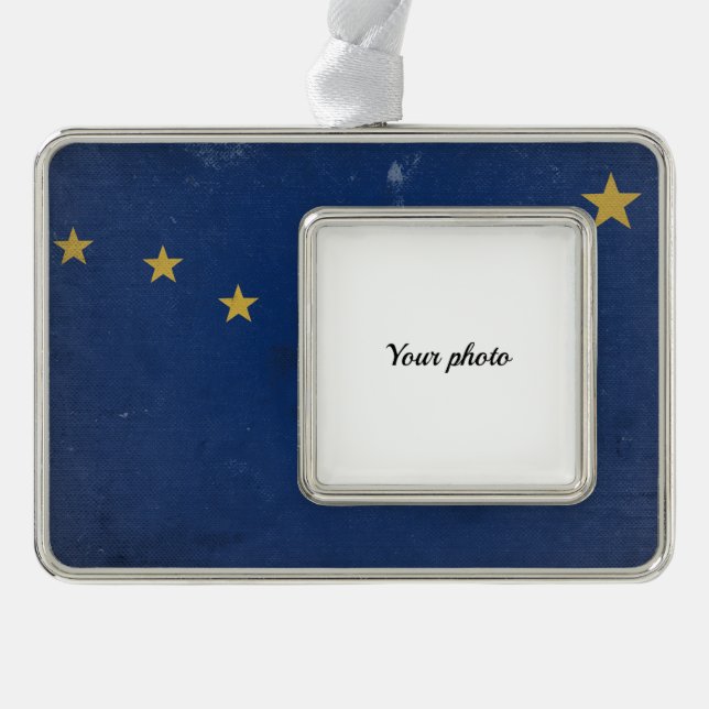 Alaska Silver Plated Framed Ornament (Front)