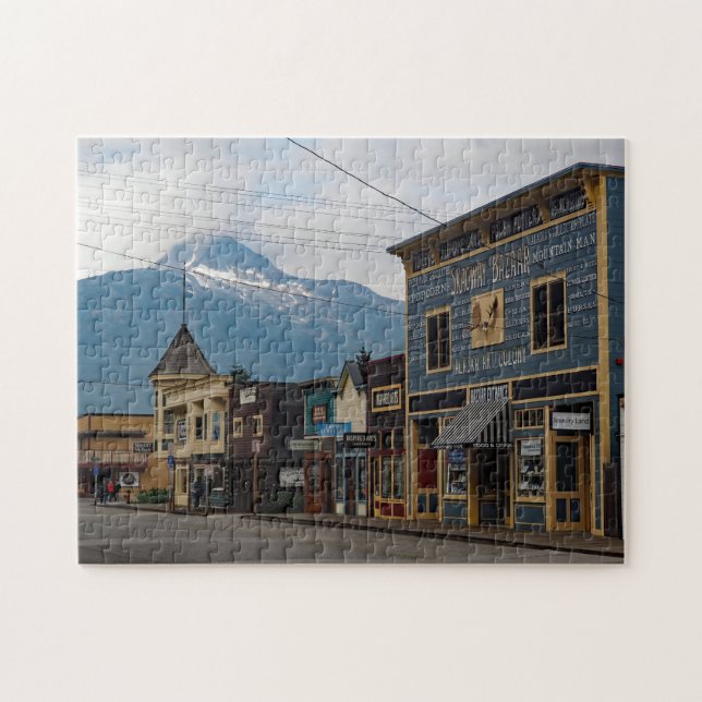 Alaska Skagway Town Buildings Photo Jigsaw Puzzle (Horizontal)