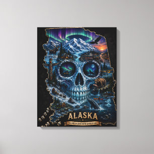 Alaska Skull Illusion Astigmatism STATE of Mind Canvas Print
