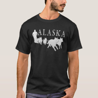 Alaska Sled Dogs Mushing Team Snow Sledding Mounta T-Shirt