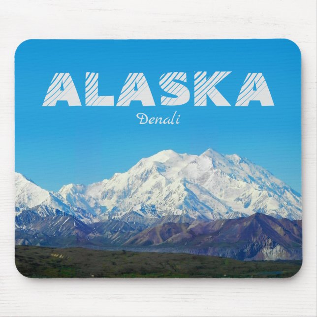 Alaska Souvenir Gift Denali Mountain Mouse Pad (Front)