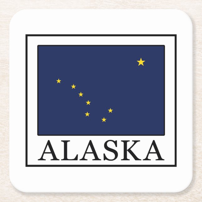 Alaska Square Paper Coaster (Front)