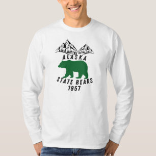 Alaska State Bears 1957 Retro Black Design T-Shirt