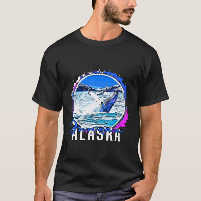 Alaska State Capital Juneau Whales In The Wild Sou T-Shirt (Front)