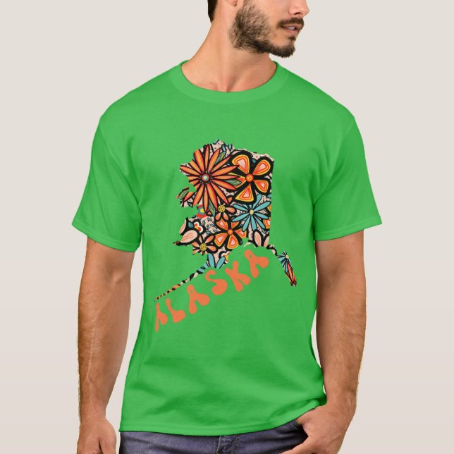 Alaska State Design Artist Designed Illustration F T-Shirt (Front)
