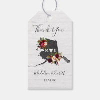 Alaska State Destination Rustic Wedding Thank You