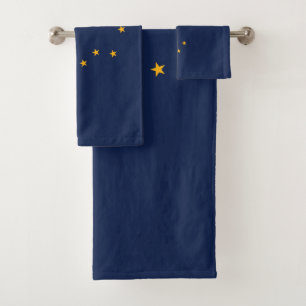 Alaska State Flag Bath Towel Set