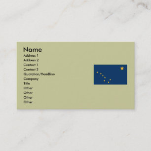 Alaska State Flag Business Card
