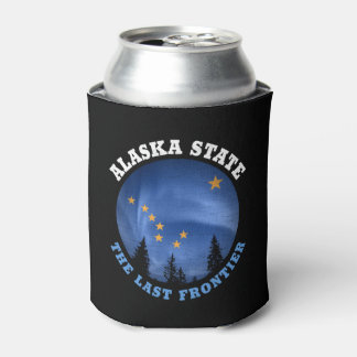 ALASKA STATE FLAG  CAN COOLER