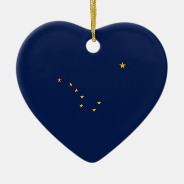 Alaska State Flag Design Ceramic Tree Decoration (Front)