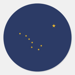 Alaska State Flag Design Classic Round Sticker