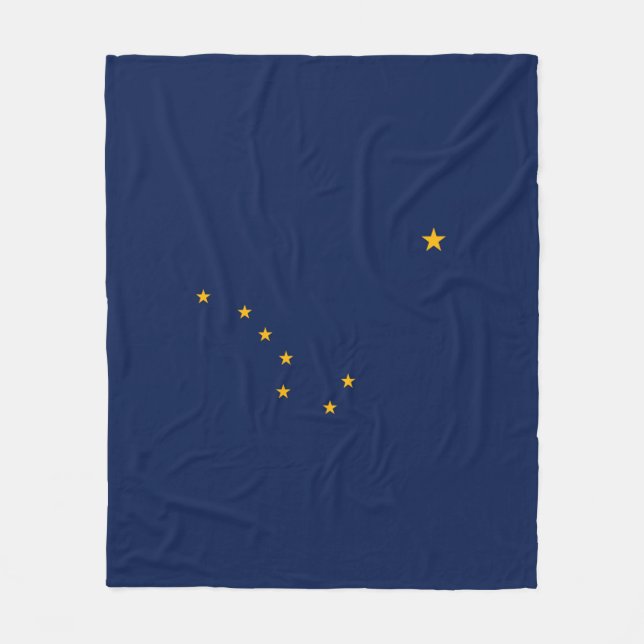 Alaska State Flag Design Fleece Blanket (Front)