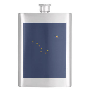 Alaska State Flag Design Hip Flask