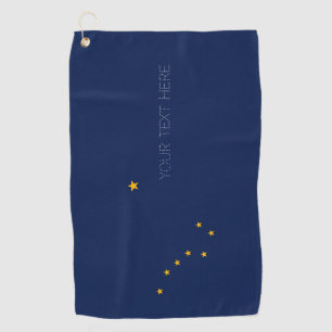 Alaska State Flag Design Your Text on a  Golf Towel