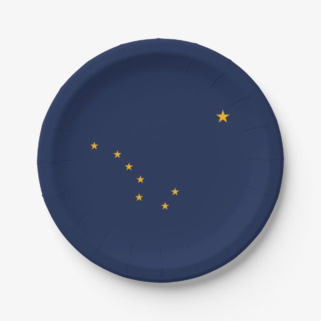 Alaska State Flag Paper Plates (Front)