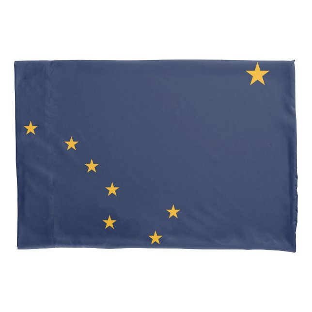 Alaska State Flag Print Patriotc Pillowcase (Front)